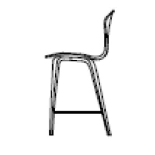 Low barstool classic walnut - Cherner Chair Company