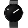 Picto Ø40mm - black, black leather