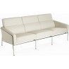 3-seater - White leather - 3303 sofa