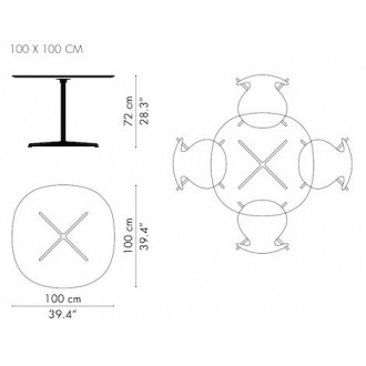 table A603 - modèle super circulaire Series, pied étoile