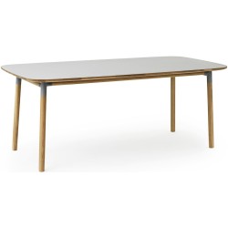 grey linoleum/oak - 95x200cm - Form table - Normann Copenhagen