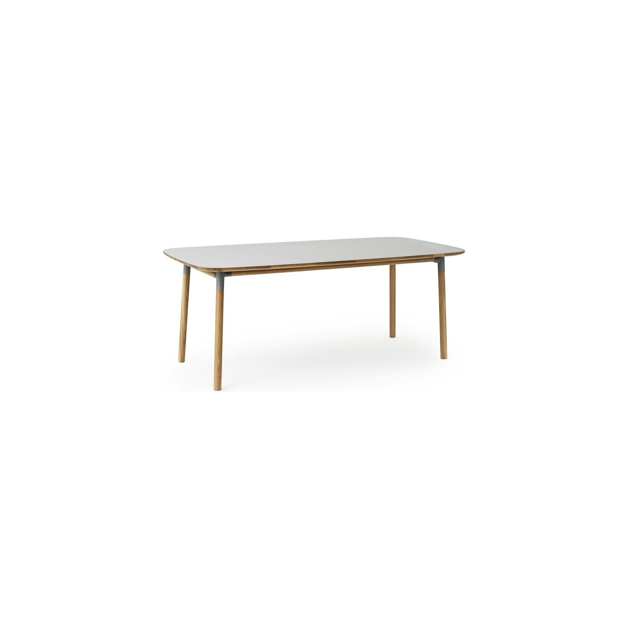 linoléum gris/chêne - 95x200cm - table Form - Normann Copenhagen