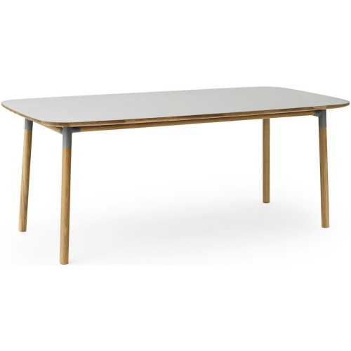 linoléum gris/chêne - 95x200cm - table Form - Normann Copenhagen