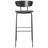 H76cm - noir / gris foncé - tabouret de bar Herman rembourré - Ferm Living