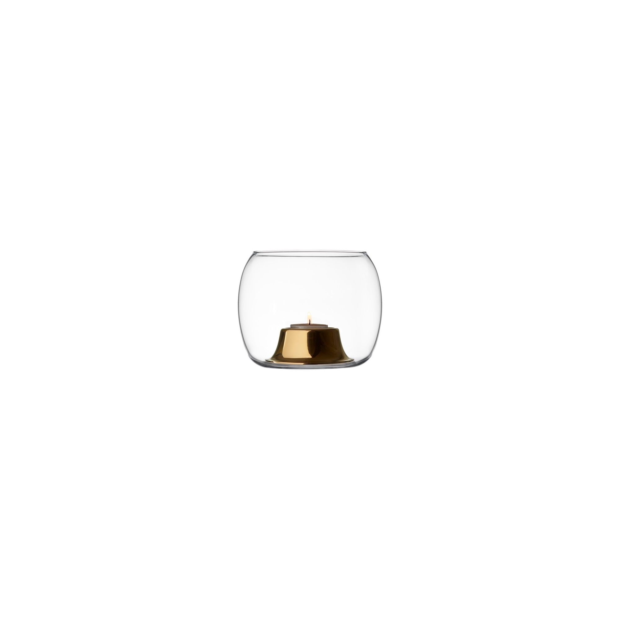 clear/rose gold - Kaasa tealight candleholder - Iittala