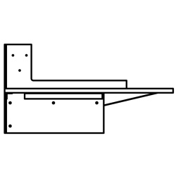 gauche - bureau-console Gras 217 - Le Mobilier de Gras - Plug & Work - DCW éditions