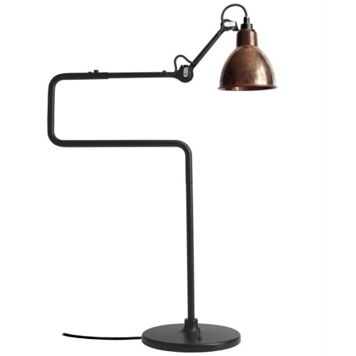 black / raw copper round - Gras 317 - table lamp - DCW éditions