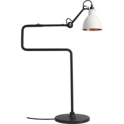 noir / rond blanc, intérieur cuivre - Gras 317 - lampe de table - DCW éditions