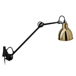 black / round brass - Gras 222 - wall lamp - DCW éditions