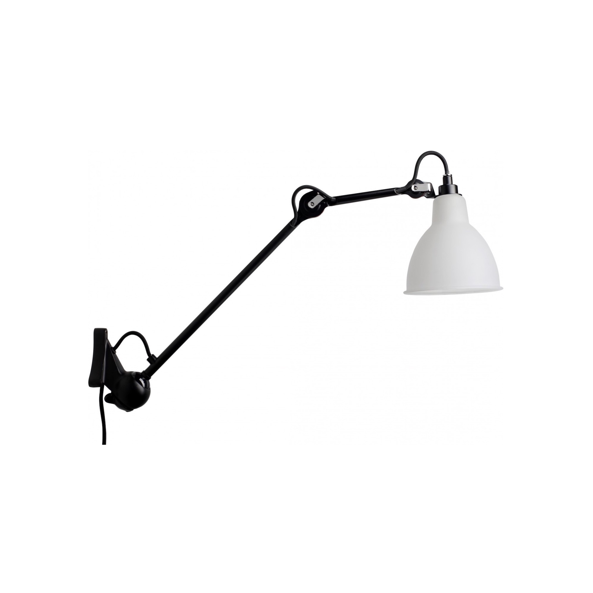 black / round polycarbonate - Gras 222 - wall lamp - DCW éditions