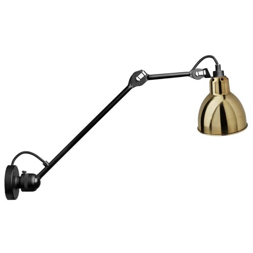 black / round brass - Gras 304 L 40 - wall lamp - DCW éditions