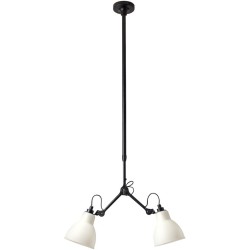 black / round polycarbonate - Gras 305 - ceiling lamp - DCW éditions