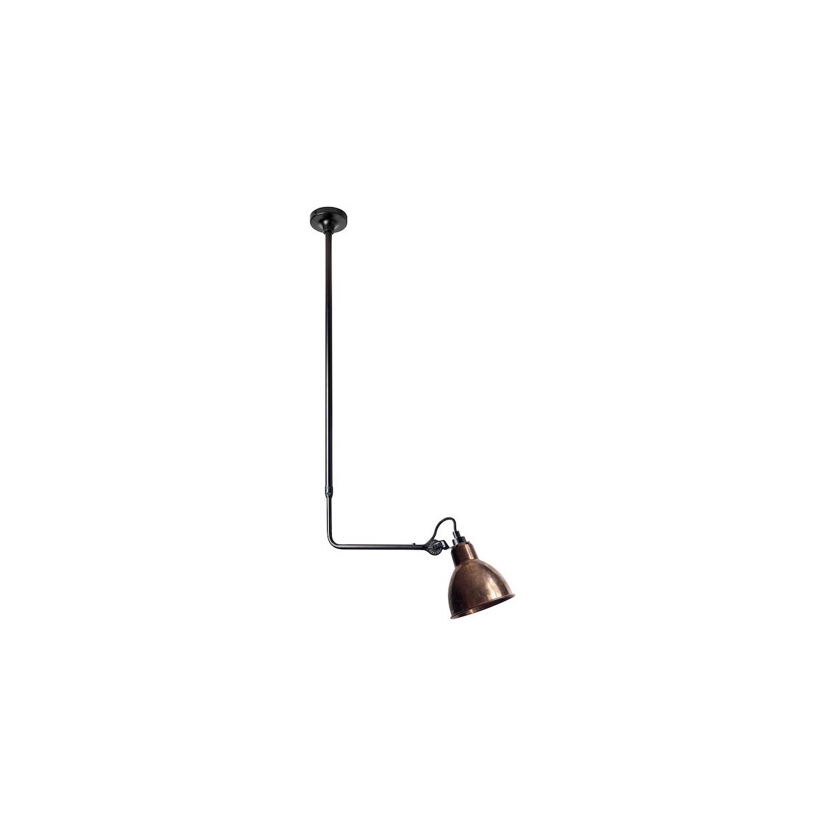 black / round copper raw - Gras 313 - ceiling lamp (BL-COP-RAW) - DCW éditions