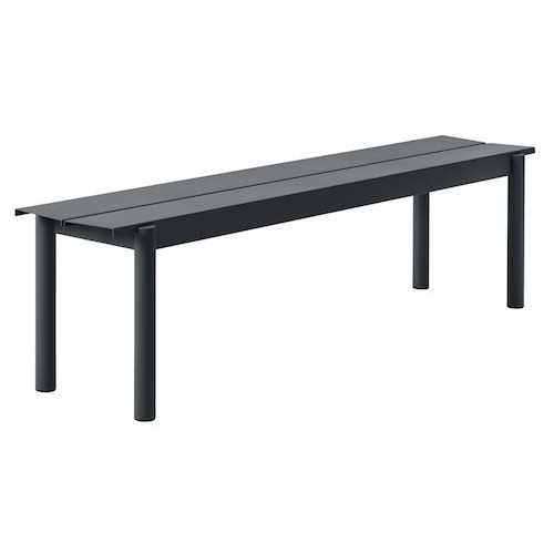 banc 170 noire - Linear Steel - Muuto