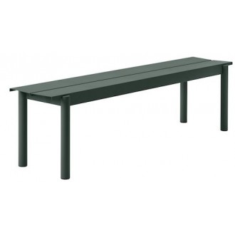 bench 170 dark green - Linear Steel