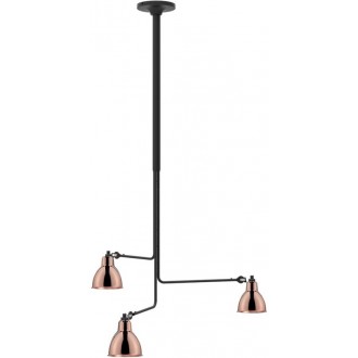 black / round copper - Gras 315 - ceiling lamp (BL-COP) - DCW éditions