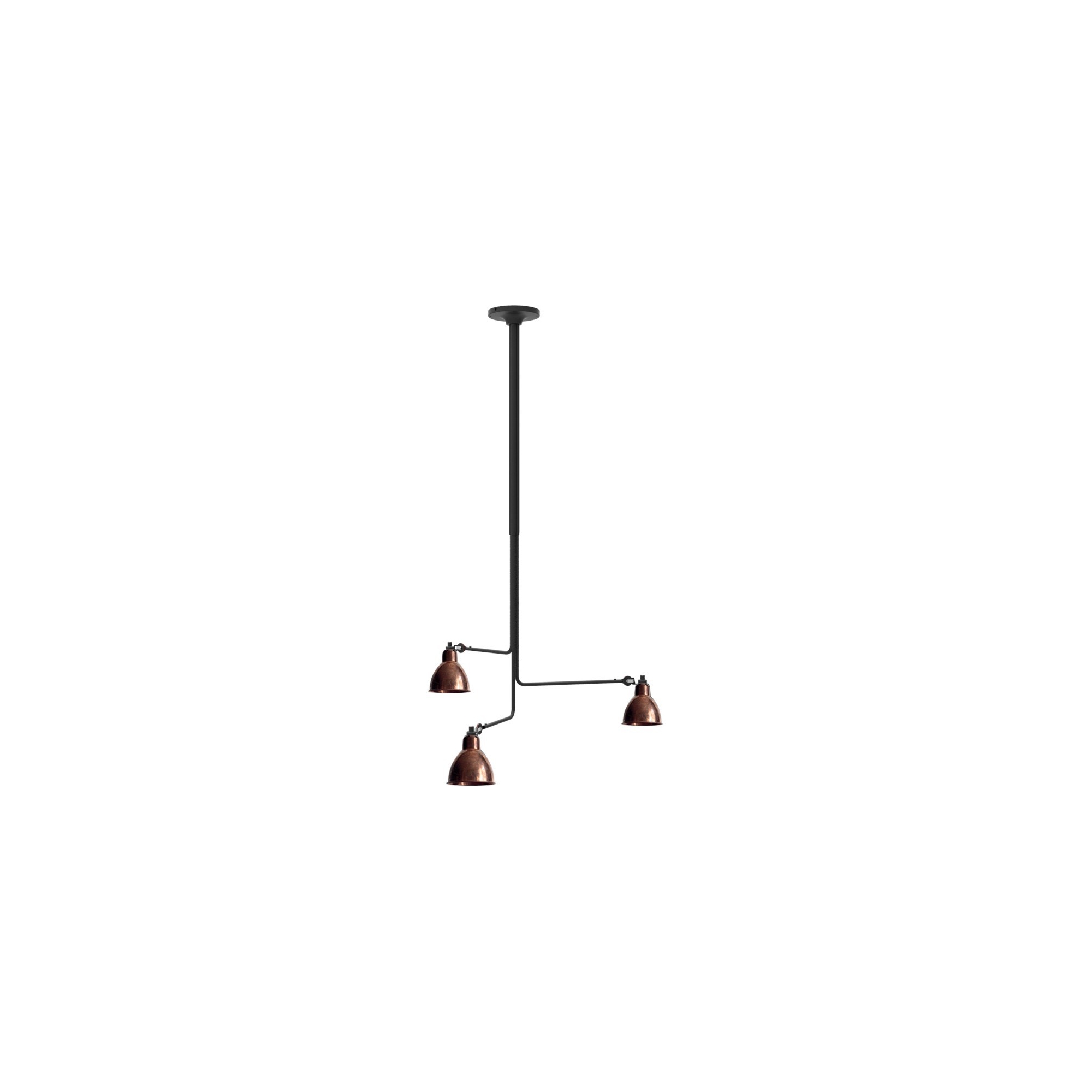 black / round copper raw - Gras 315 - ceiling lamp (BL-COP-RAW) - DCW éditions