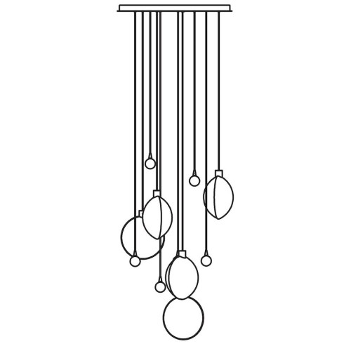 5+5 - kit de suspension - Lune / Satellite - DCW éditions