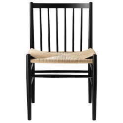 natural paper cord / black beech - J80 chair - FDB Møbler