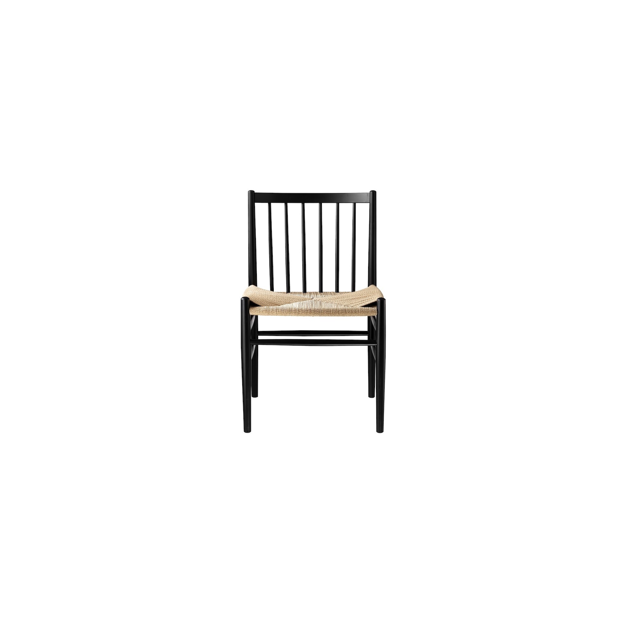 natural paper cord / black beech - J80 chair - FDB Møbler