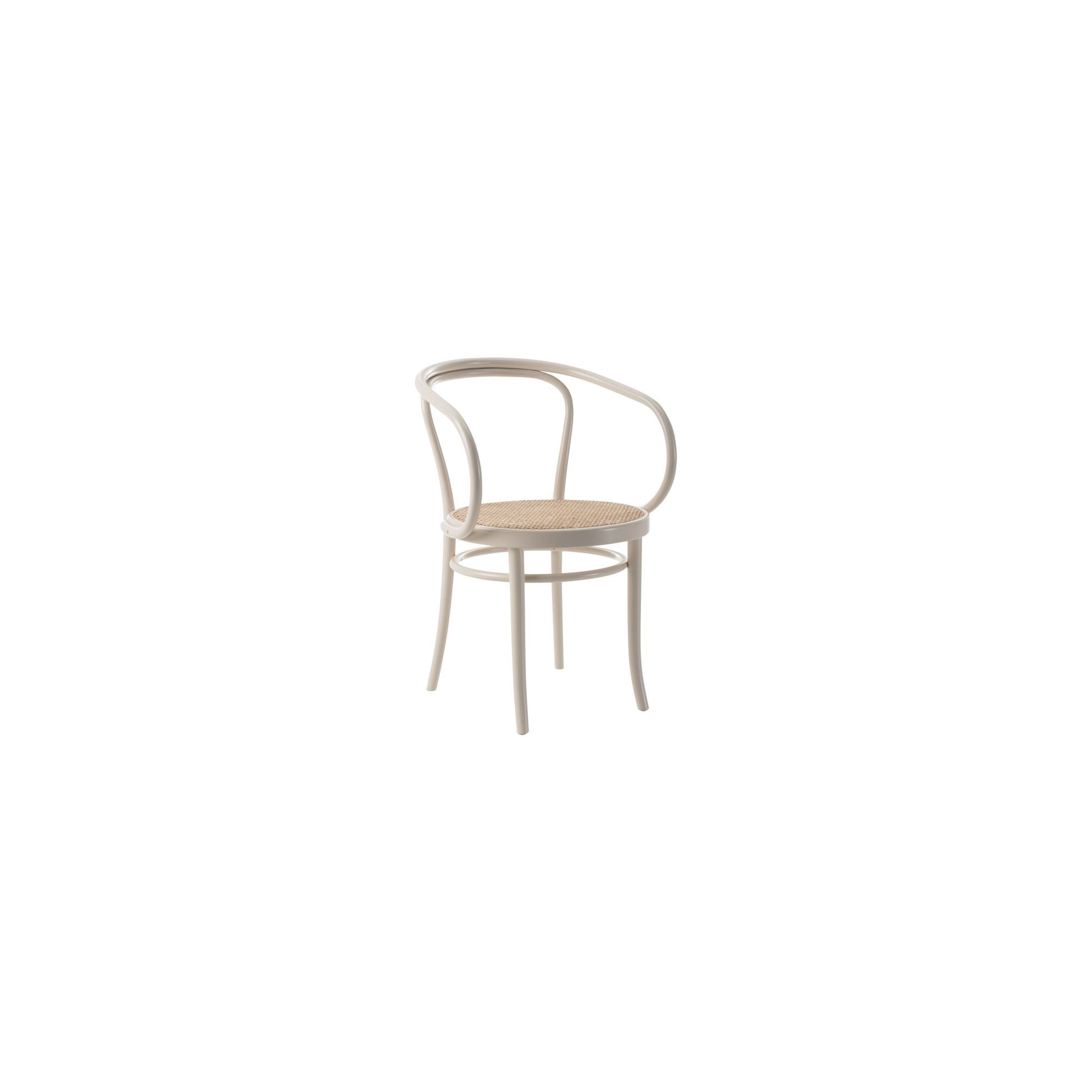 white painted beech + woven cane seat - Wiener Stuhl