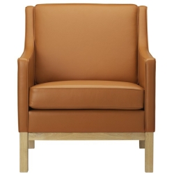 cuir cognac - fauteuil L603 - FDB Møbler