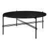 Ø80xH35cm - black marble - black base - TS round table - Gubi