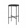 Ø40xH70cm - marbre noir - base noire - console ronde TS