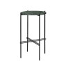 Ø40xH70cm - marbre vert - base noire - console ronde TS - Gubi