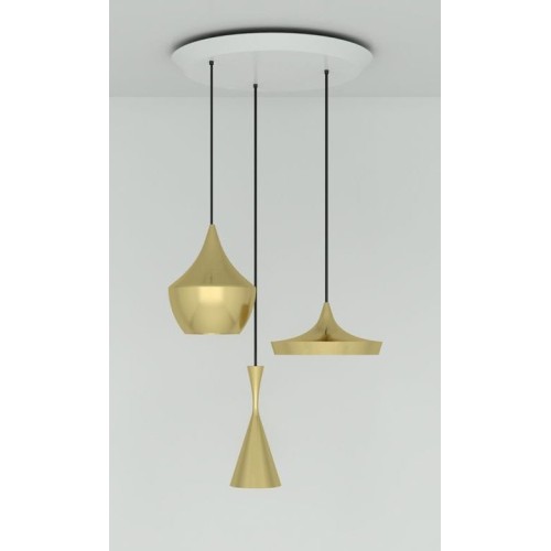 Beat Trio Round - brass - Tom Dixon