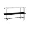 white marble and black metal tray - black base - TS rectangular console - Gubi