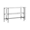 white marble - 2 trays - black base - TS rectangular console - Gubi