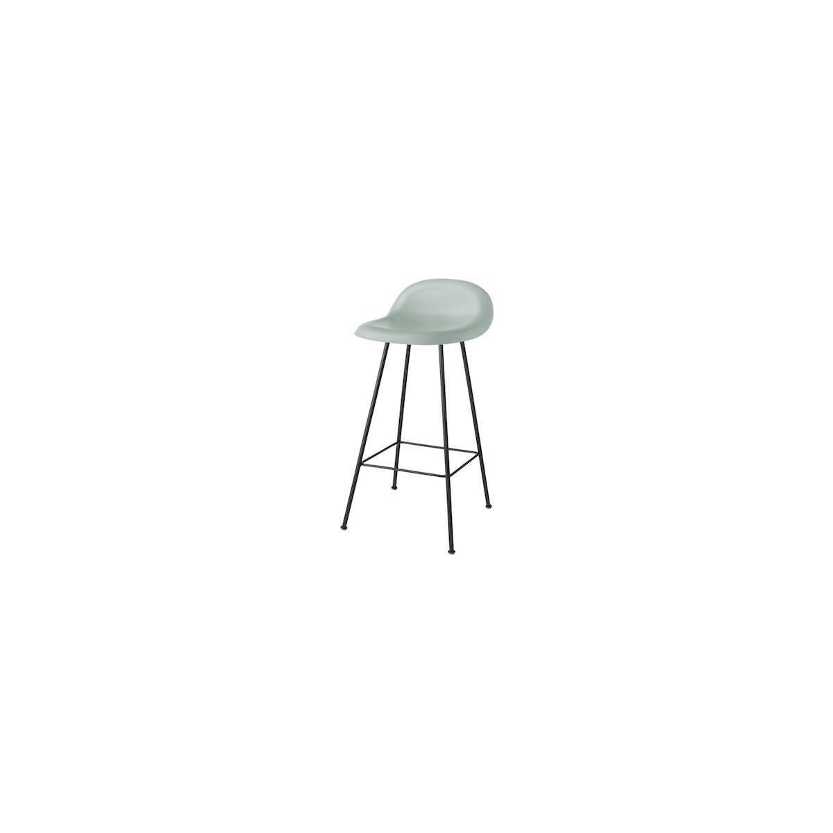 nightfall blue shell - 4 black metal legs - 3D stool