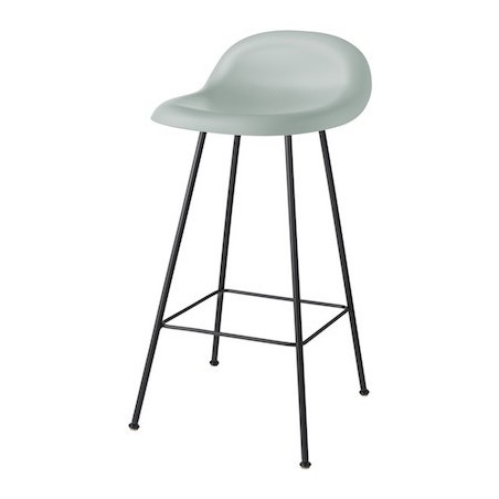 nightfall blue shell - 4 black metal legs - 3D stool