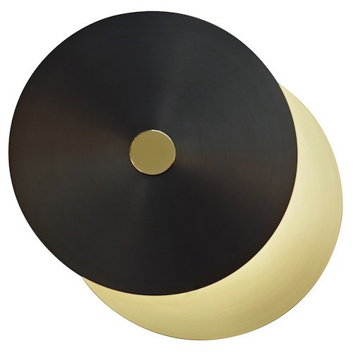 Ø38cm - satin brass/graphite - Eclipse XL - wall lamp - CVL Luminaires