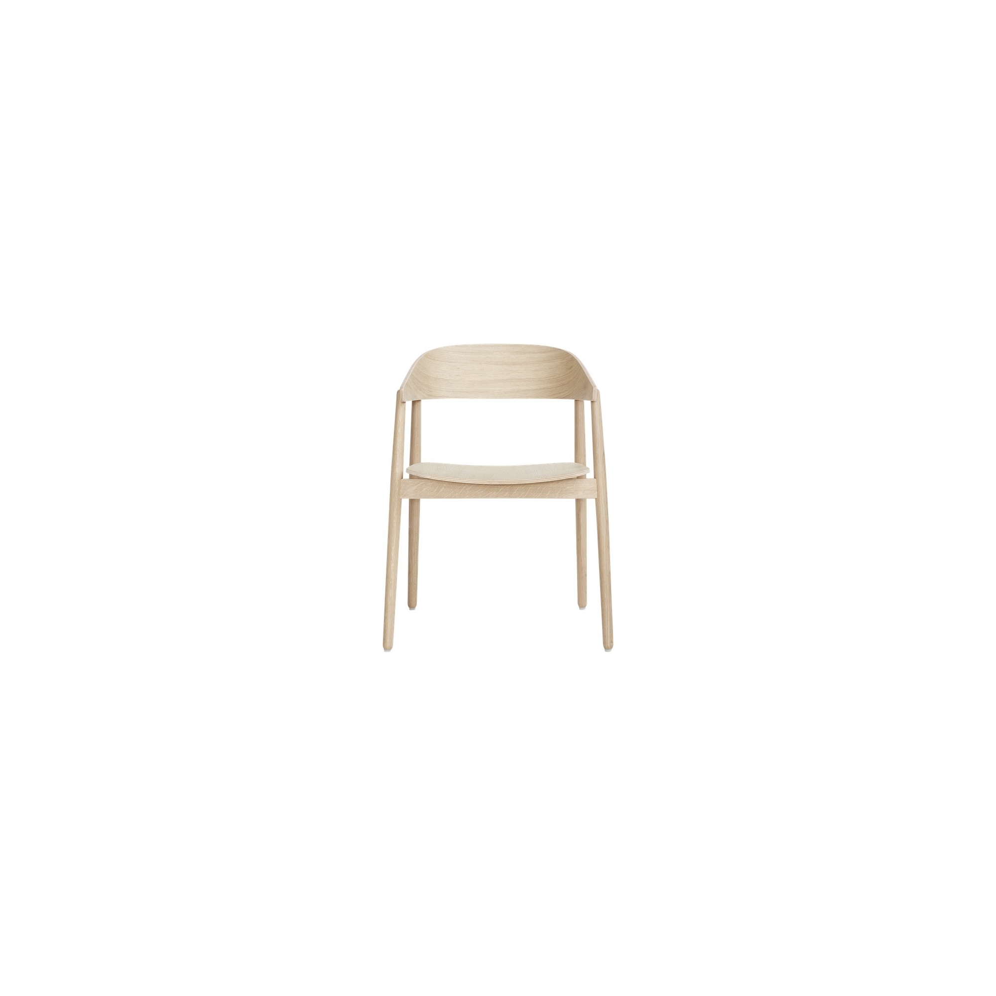 white matt lacquered oak - AC2 chair