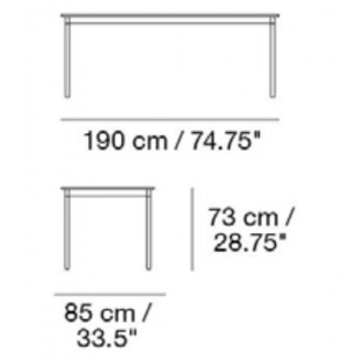 190 x 85 cm - Base table