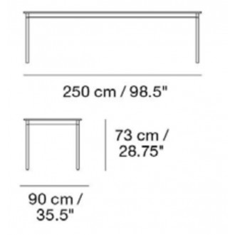 250 x 90 cm - Base table