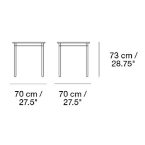 70 x 70 cm - table Base - Muuto