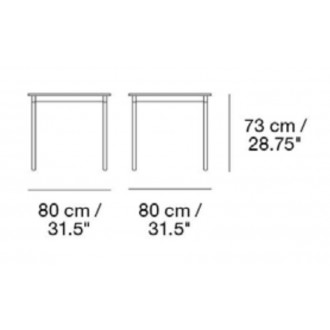 80 x 80 cm - Base table