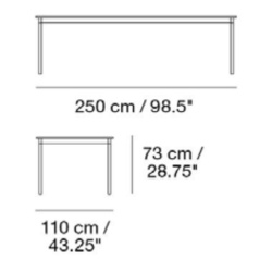 250 x 110 cm - table Base - Muuto