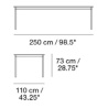 250 x 110 cm - table Base - Muuto