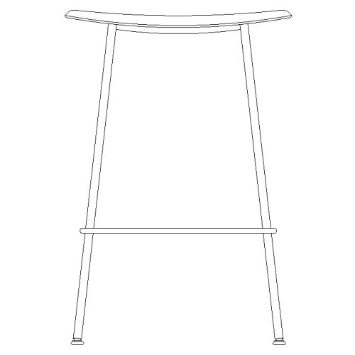 Fiber bar stool - tube base, without backrest - Muuto