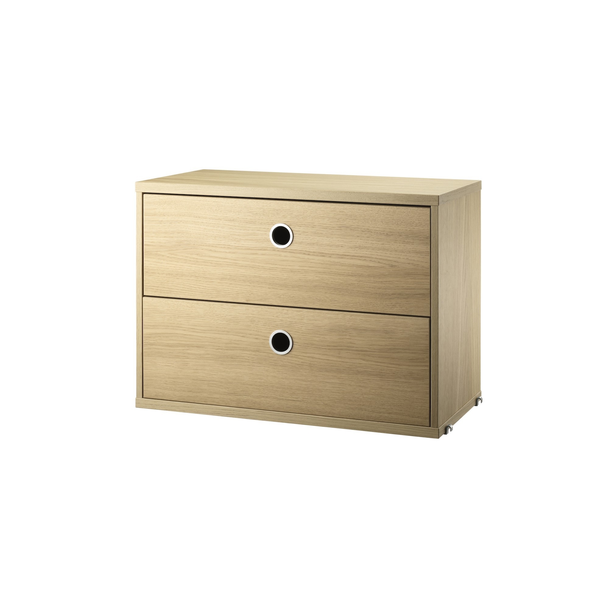 Chest 2 drawers - oak - W58xD30xH42 cm - String Furniture