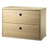 Chest 2 drawers - oak - W58xD30xH42 cm - String Furniture