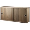 Cabinet portes coulissantes - noyer - L78xP20xH37 cm - String Furniture