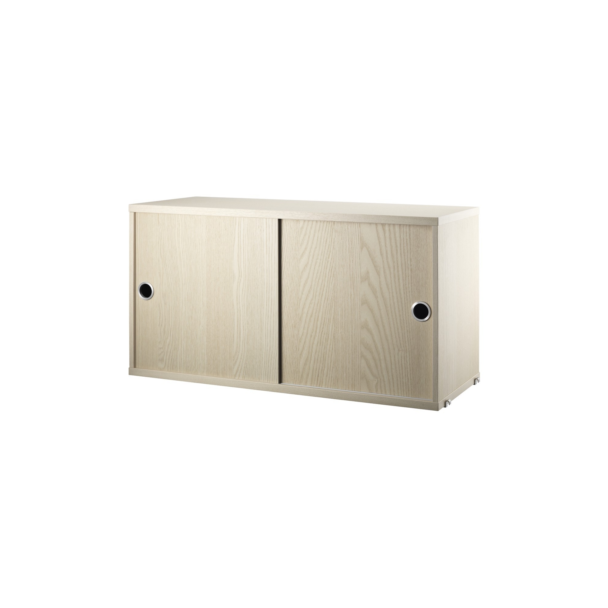 Cabinet portes coulissantes - frêne - L78xP30xH42 cm - String Furniture