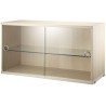 Glass display cabinet - ash - W78xD30xH42 cm - String Furniture