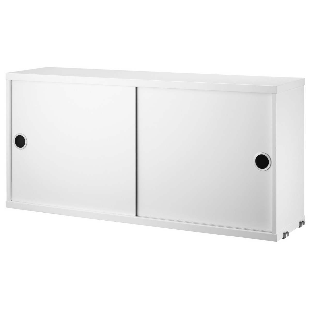 Cabinet sliding doors - white - W78xD20xH37 cm - String Furniture