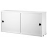 Cabinet portes coulissantes - blanc - L78xP20xH37 cm - String Furniture